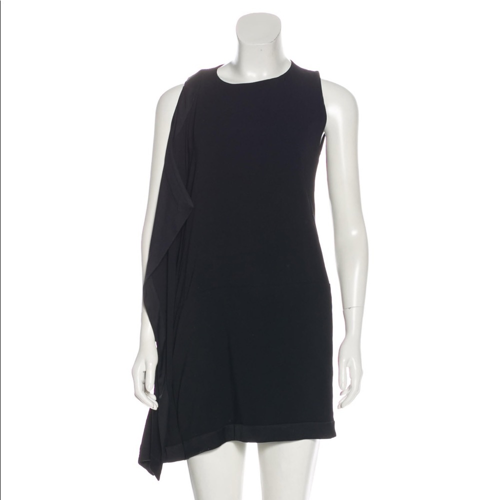 ROBERTO CAVALLI Ruffle Sleeveless Mini Dress Black